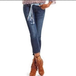 CAbi 764 Women's Cropped Jeans Size 6 Medium Wash Blue Stretch Denim Excellent
