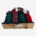 Pacific Rim Vintage 4 Figures Singing Carols Plush 15"x4"x18" Handmade VG
