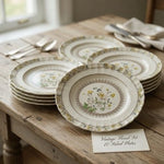 Vintage Spode Buttercup Salad Plates 8” Set of 10 Yellow Floral Transferware