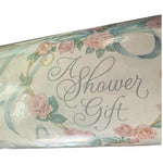 Hallmark Wedding Shower Gift Wrap Floral Roses Ribbon Roll 22.5 Sq Ft NIP