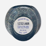 NICOLE by OPI Nail Polish FOLLOW ME ON GLITTER Silver Blue Grey 0.5 fl oz New