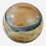 Banded Onyx Sphere 4" Multicolored Gemstone Ball Pakistan Home Decor Stone VG