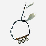 Bohemian Feather Charms Beaded Bracelet Adjustable Strap One Size