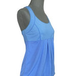 Old Navy Active Loose Fit Pleated Racerback Tank Top Blue Drawstring Hem M