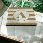 Jewelry Box Gold Glitter Letter A Mirrored Keepsake Box Jewelry Storage Trinket