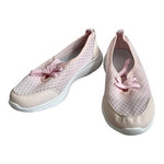 Womens Pink Mesh Orthopedic Comfort Walking Tennis Shoes Lace Up Soft Sole Sz 9