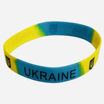 Ukrainian Silicone Wrist Band Blue Yellow Tryzub Rubber Bracelet One Size New