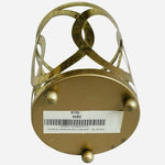 Stylish Shabby Gold Metal Interwoven Design Candle Holder Stand Base 6.5" VG