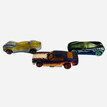 Hot Wheels Diecast Cars Lot of 3 Mini Model Vehicles Good Condition