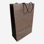 Louis Vuitton Authentic Brown Paper Gift Shopping Bag Rope Handle 10"x4.5"x14"