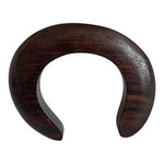 Artisan Brown Wooden Moon Bracelet Boho Style Handmade One Size Accessory