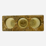 Genuine Marble Travertine Toothbrush Holder 3-Hole Stone Bathroom Vanity