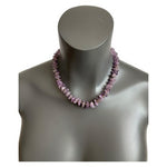 Natural Amethyst Nugget Purple Beaded Necklace Gemstone Jewelry 18" NWOT