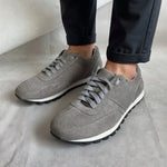 Stylus Repose Men's Grey Suede Fashion Sneakers 8M Lace Up Casual Shoes EXC