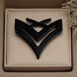 USMC Lance Corporal Rank Insignia Pin Black Lapel Pin Excellent Condition