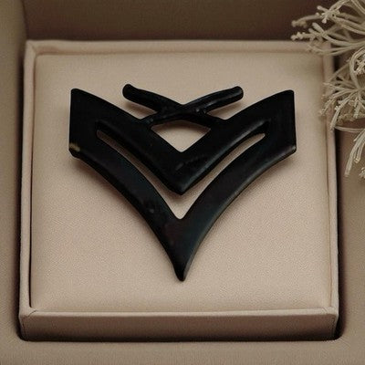 USMC Lance Corporal Rank Insignia Pin Black Lapel Pin Excellent Condition