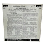 Albert Schweitzer - Bach Vol. 2 Columbia Masterworks LP ML 4601 Vinyl Record NM