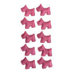 Pink Cotton Scottie Dog Padded Patch Applique Handmade New