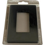Lutron Claro Gloss Black Wallplate Lot of 2 Single Gang No Screws NIP