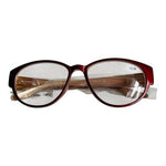 JM Burgundy Cat Eye Reading Glasses +3.50 Power Bifocal Readers Women New