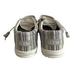 Hey Dude Wally Stretch Canvas Light Grey Casual Shoes Moccasins Men’s Size 11