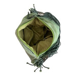 Women's Boho Genuine Suede Shoulder Bag Light Green Rope Handle Hippie Good