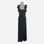 Laundry by Shelli Segal Black Ruffled Sleeve Maxi Dress Women's Gown Size 12
