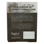 Highland Home Louisiana State Map Ceramic Coasters Set 4 Absorbent Stone Cork