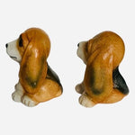 Dog Mate HOMCO Cute Puppies Sitting Puppy Dogs Statues Ceramic Beagles Sculpture