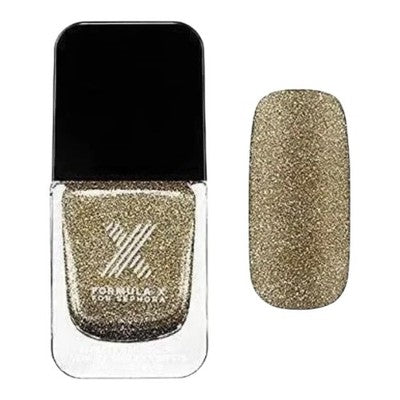 SEPHORA FORMULA X SPARKLEBOMB Nail Polish Top Coat Lacquer Gold New