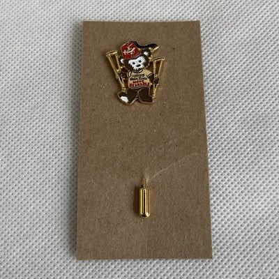 Vintage Golden Shrine Circus Bear Lapel Pin Making Their Lives More Bearable 2.5