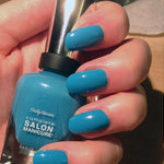 Sally Hansen 570 Water Color Complete Salon Manicure Nail Polish Blue Green New