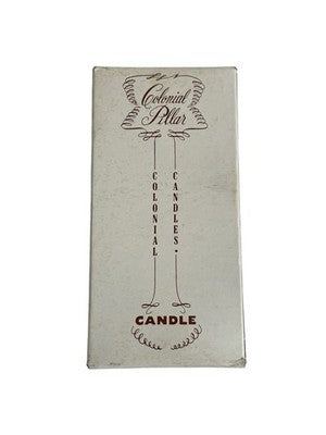 Vintage Colonial Candle Co of Cape Cod White Pillar Candle NIB Hyannis Mass