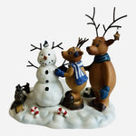 Partylite Reindeer Pillar Candle Holder Snowman Cardinal Raccoon Christmas NOB