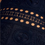 LULUS Dark Blue Lace Halter Sheath Midi Dress Sleeveless Size M NWT