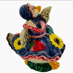 FITZ and FLOYD Hand Painted Ceramic Mrs Turkey Thanksgiving Salt / Pepper Shaker