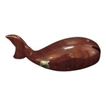 Hand-Carved Wooden Whale Sculpture Barbados Mahogany Polished Figurine 5.5"