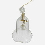 Vintage HandCrafted Glass Bell Wind Chime Mobile Suncatcher Gold Beaded Ornament