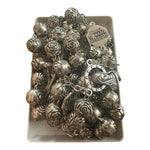 Vintage Italy Silvertone Rose Bead Rosary Basilica S. Maria Maggiore New