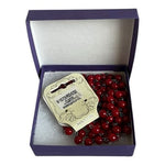 Red Beaded Long Necklace & Earrings Set 8mm Beads N1073/RD/050 New in Box