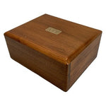 Decatur Industries Vintage Walnut Wood Humidor Box Tobacco Storage Case Used VG