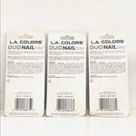 3x LA Colors Duo Nail Color & Glitter Set Rock Glitz Star Struck Aqua Frost New
