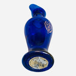 Vintage AVON Skin-So-Soft Bath Oil Cobalt Blue Gold Decanter Bottle