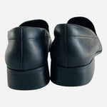 Liz Claiborne Villager Hilda Black Leather Slip-On Loafers Womens 6.5 Flats