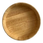 Large Round Wooden Serving Tray 14.5" Farmhouse Salad Bowl Platter Food Tray