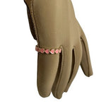 Gold-Tone Pink Heart Eternity Ring Size 7 Women’s Fashion Jewelry
