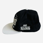 FSBN Kansas City Rams Vintage Snapback Hat Cap Black Gray One Size Adjustable