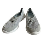 Women's Gray Mesh Orthopedic Comfort Walking Tennis Shoes Lace Up Soft Sole Sz 9