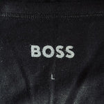 Hugo Boss Men's Contrast Logo Embroidery Regular Fit Cotton Stretch Tee L Black