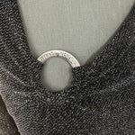 MICHAEL KORS Womens Blouse M Black Metallic Silver Lurex Long Sleeve Top EXC